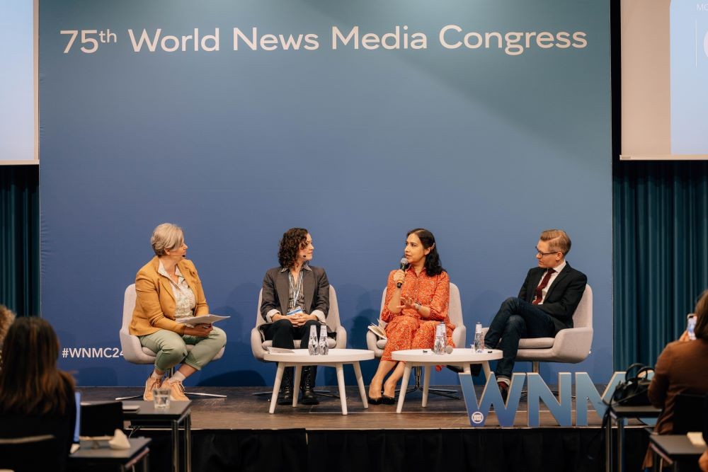 Panelists at World News Media Congress in Copenhagen