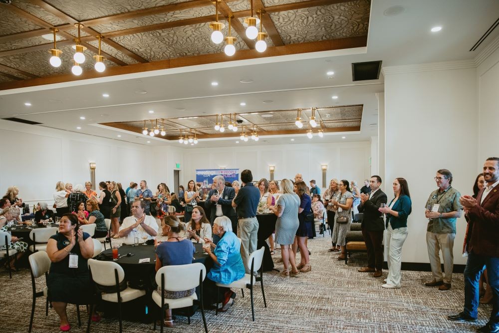 Meetings Today LIVE! attendees listen to welcome remarks in Boise