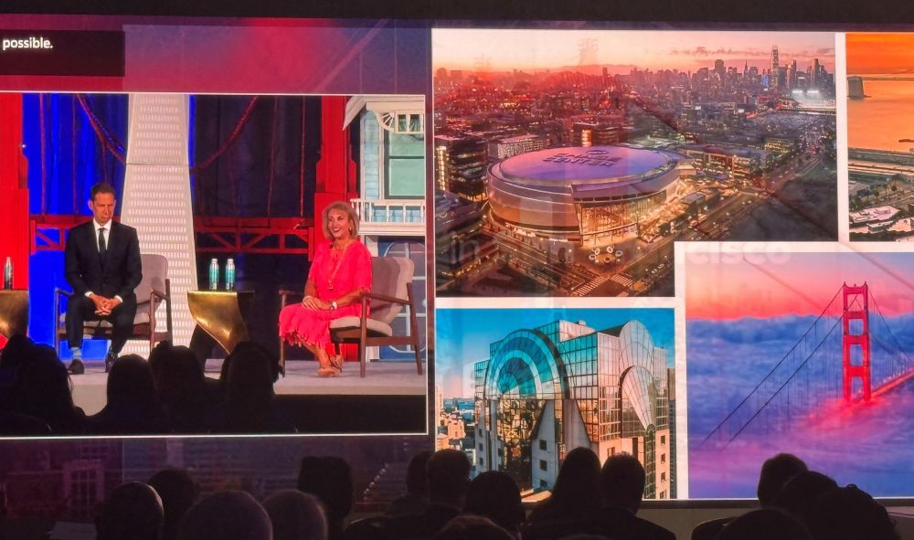 Photo collage slide from San Francisco Travel presentation with shots of the destination.