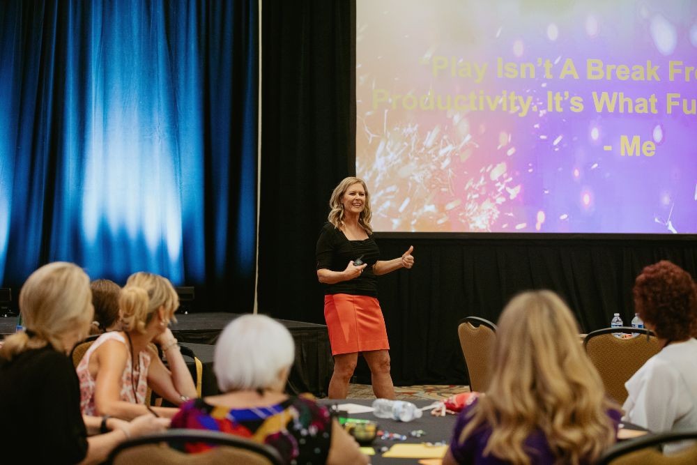 Deborah Gardner education session at Meetings Today LIVE! West. Credit: Wandering Maverick Photo+Film