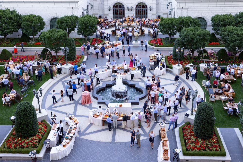 The Grand America Hotel courtyard