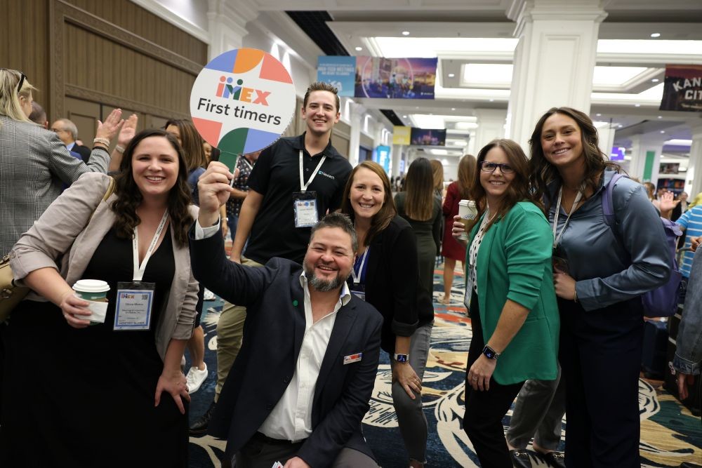 IMEX's first timers welcome team.