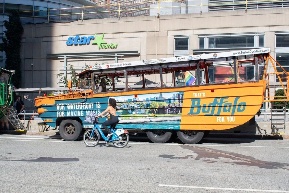 Visit Buffalo duck boat is seen in Boston.