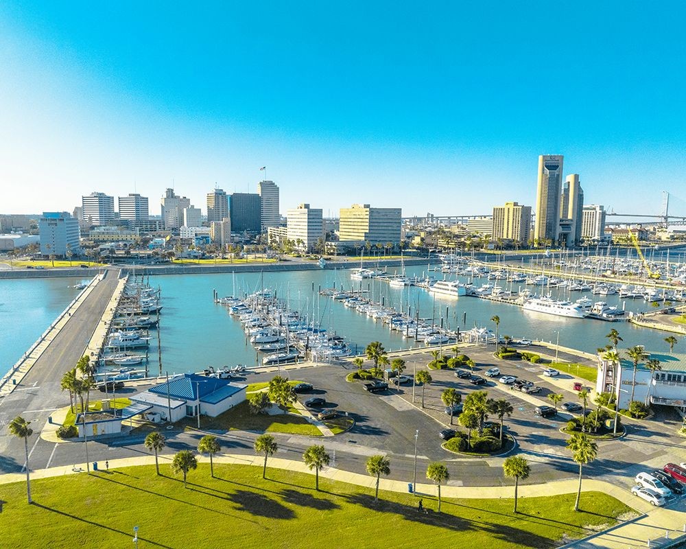 Corpus Christi aerial view. 