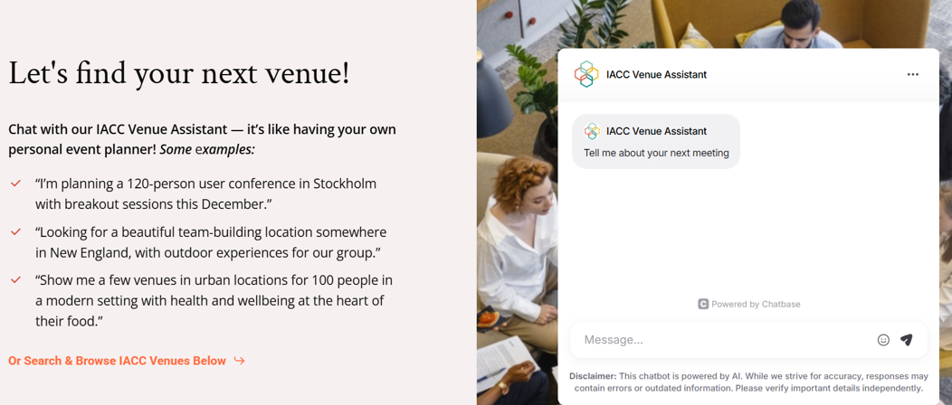 IACC homepage view