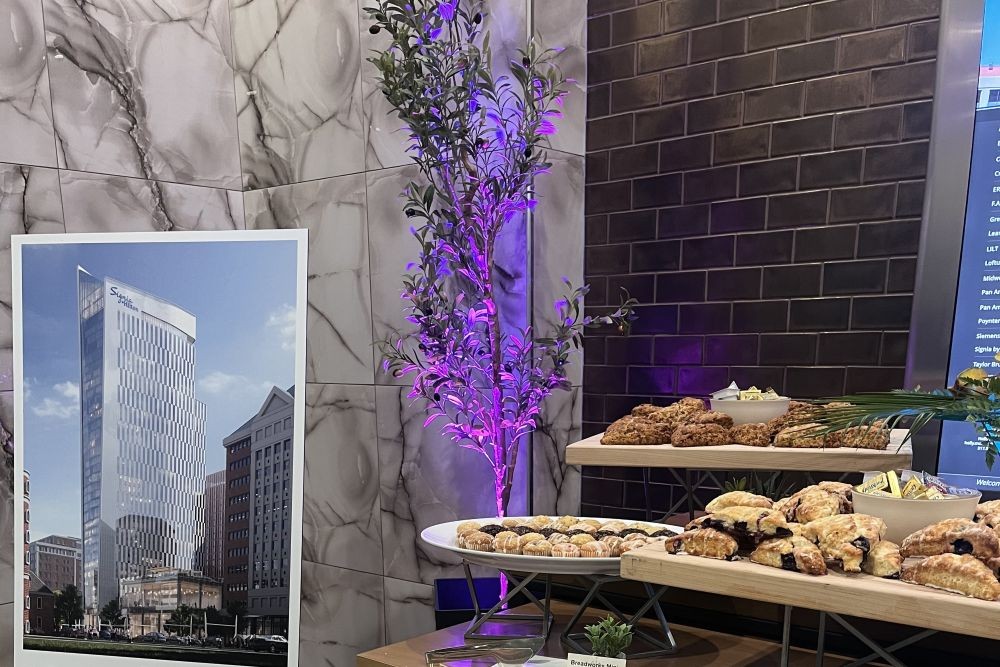 Signia by Hilton Indianapolis rendering seen at the topping out ceremony on October 3. 