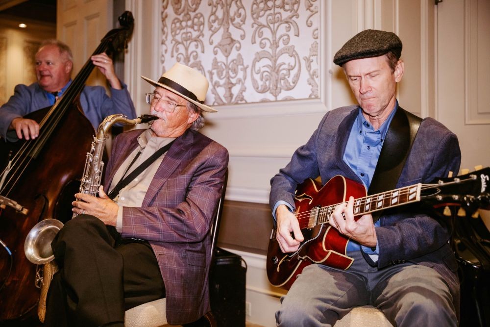 Band plays at the opening night reception held at the Royal Sonesta. 