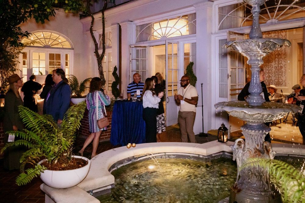 The opening night reception was held in the New Orleans courtyard at the Royal Sonesta.