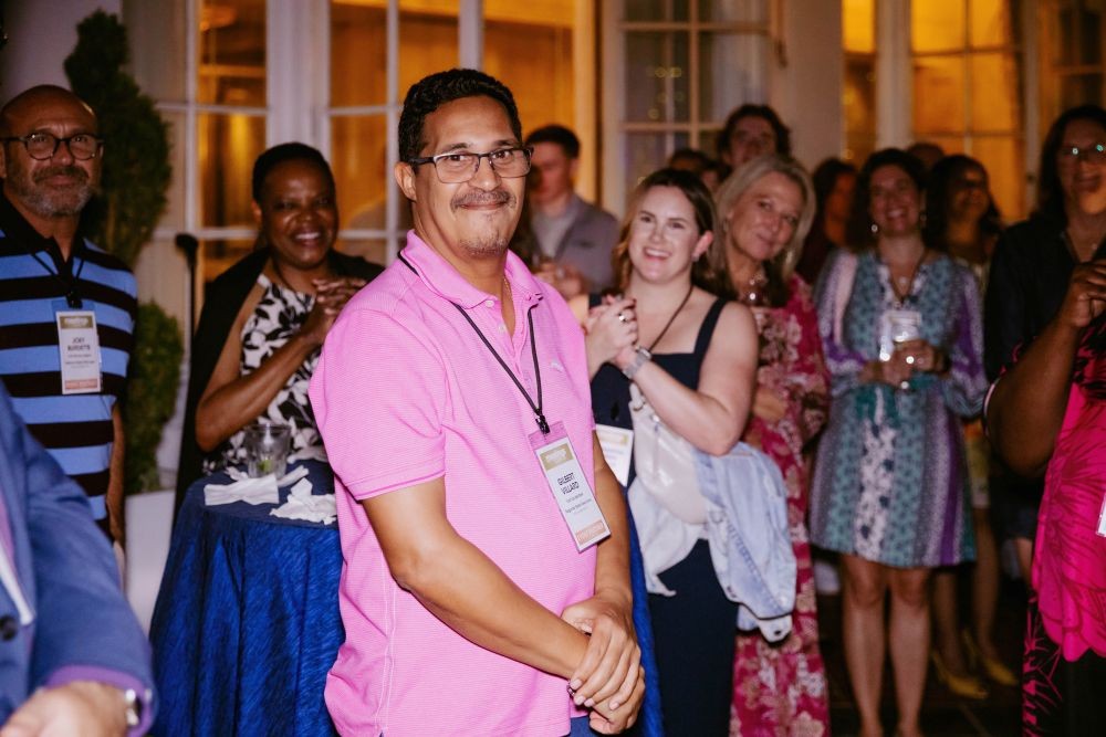 Meetings Today LIVE! South attendees gather in the courtyard at the Royal Sonesta. 