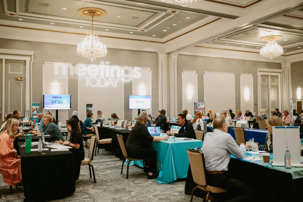 The planners and suppliers are seen during the first round of one-on-one appointments. 