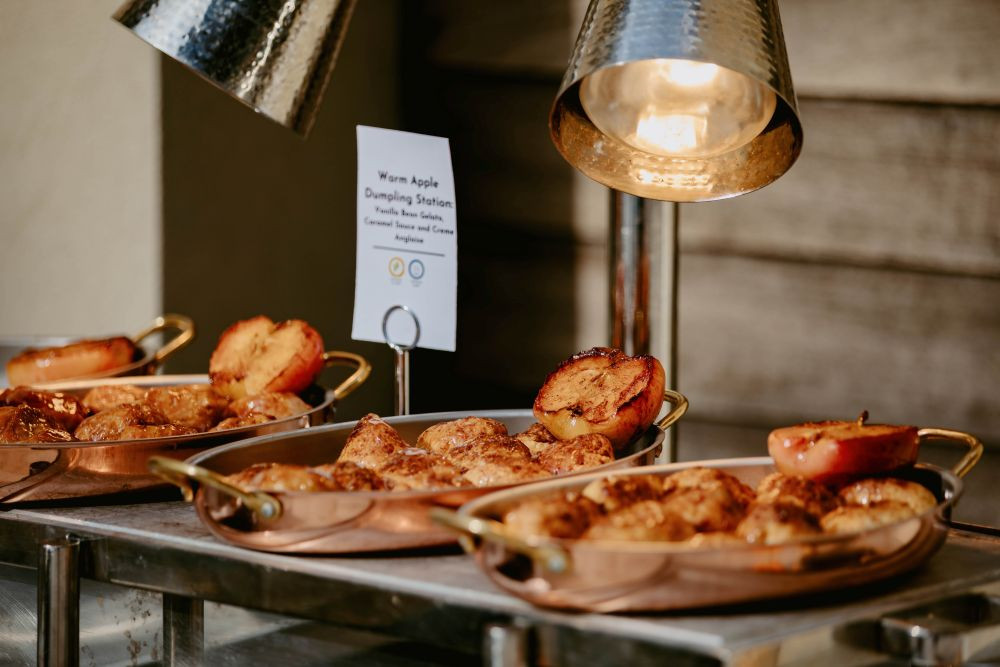 Apple Dumpling dessert at Hyatt Regency New Orleans' lunch. 