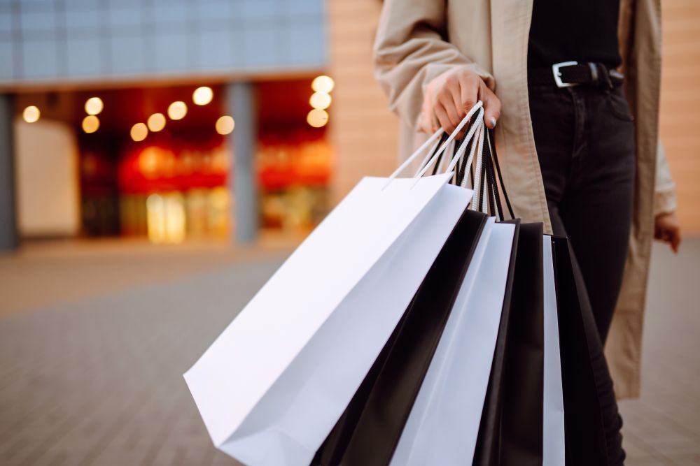 Shopping bag stock photo. 