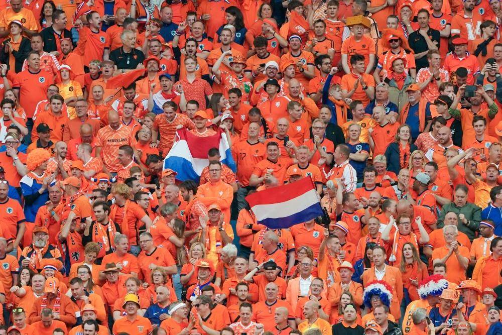 soccer fans in crowd