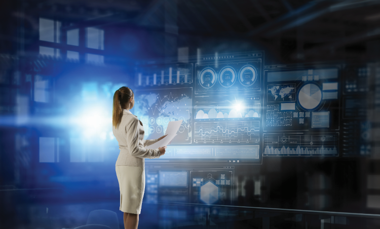 AI screen in front of planner