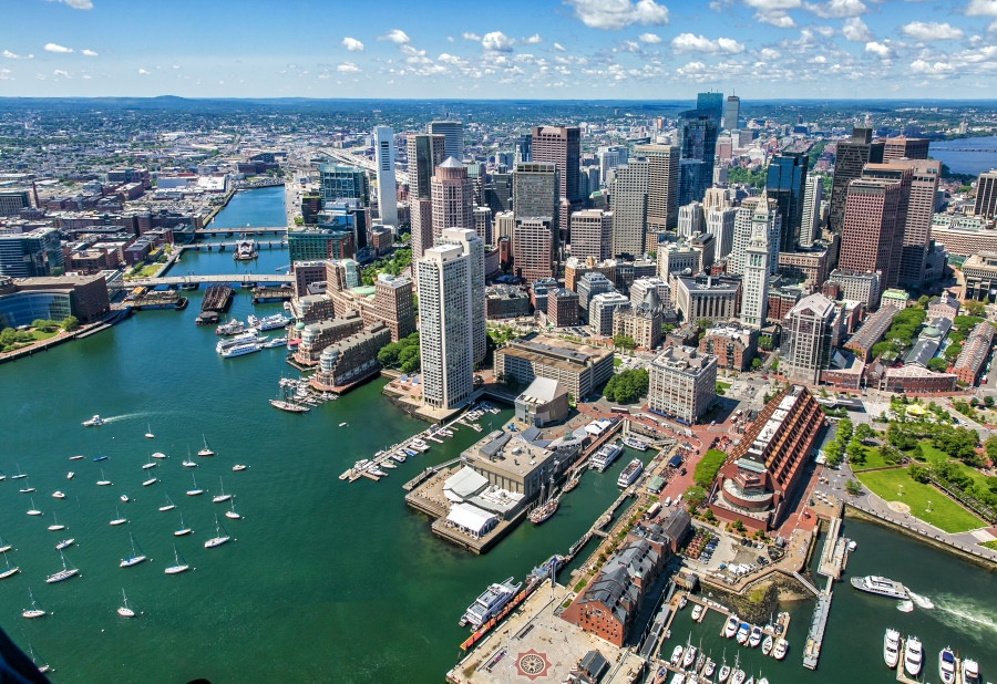 Boston Harbor and skyline