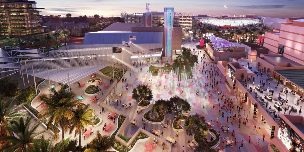 Rendering of OCVIBE South Plaza.