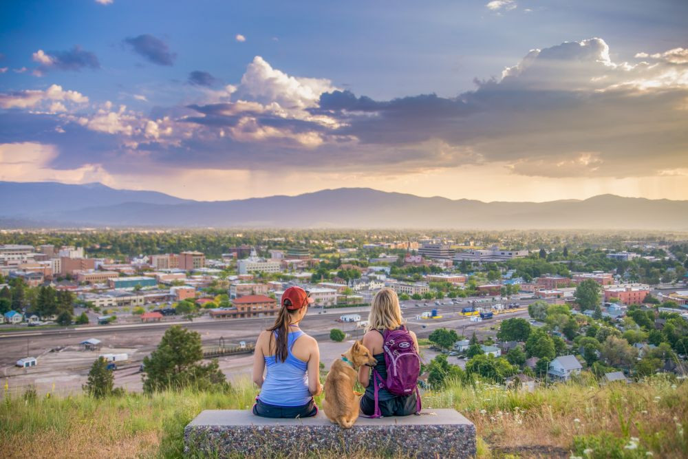 Overlooking downtown Missoula