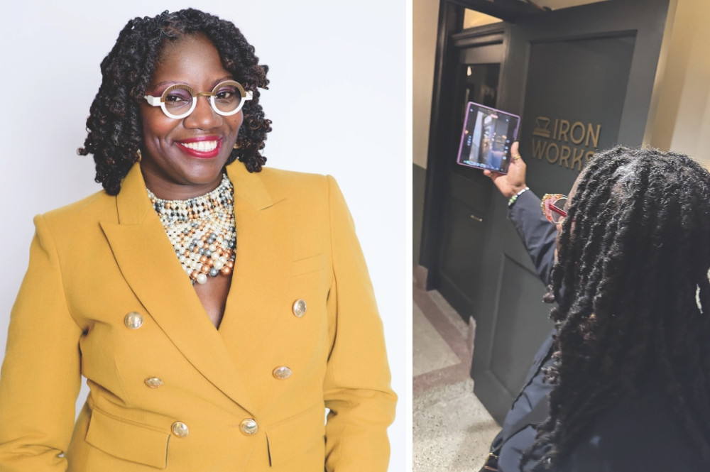 A two-photo collage of meeting professional Tya Bolton.
