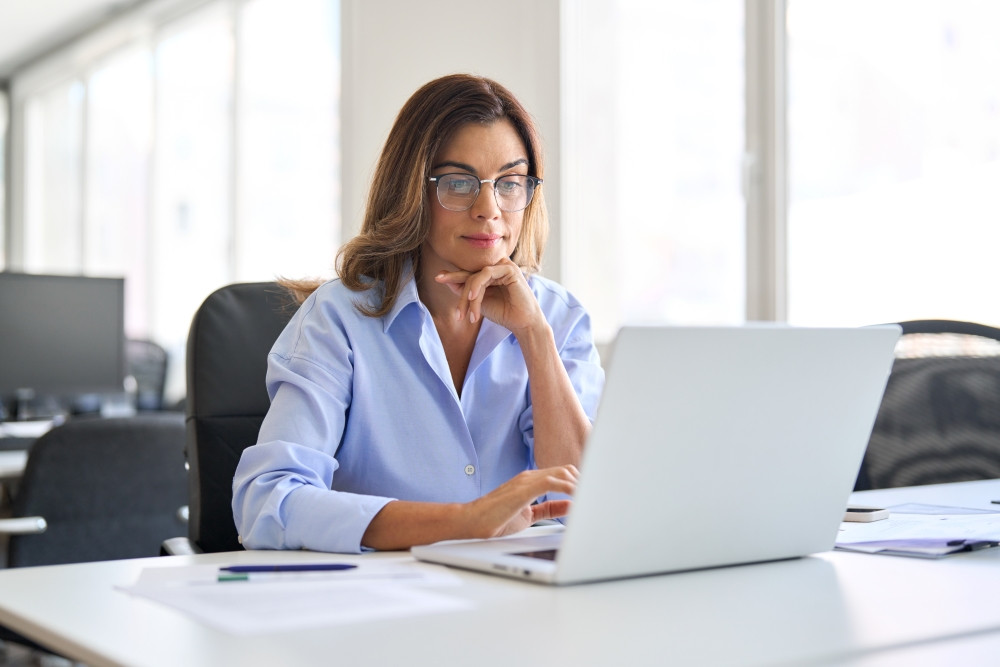 woman at computer