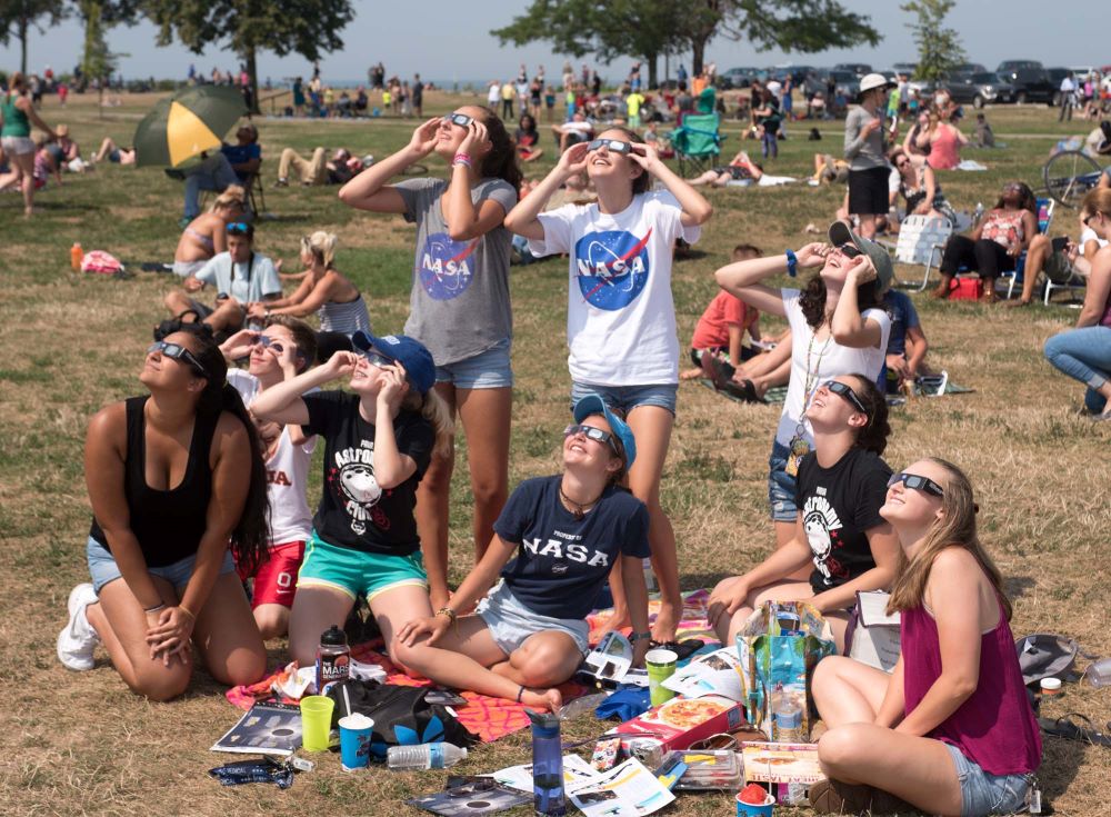 Solar Eclipse Watch Party at the NASA Glenn Research Center in Cleveland. Photo Credit: NASA Glenn Research Center