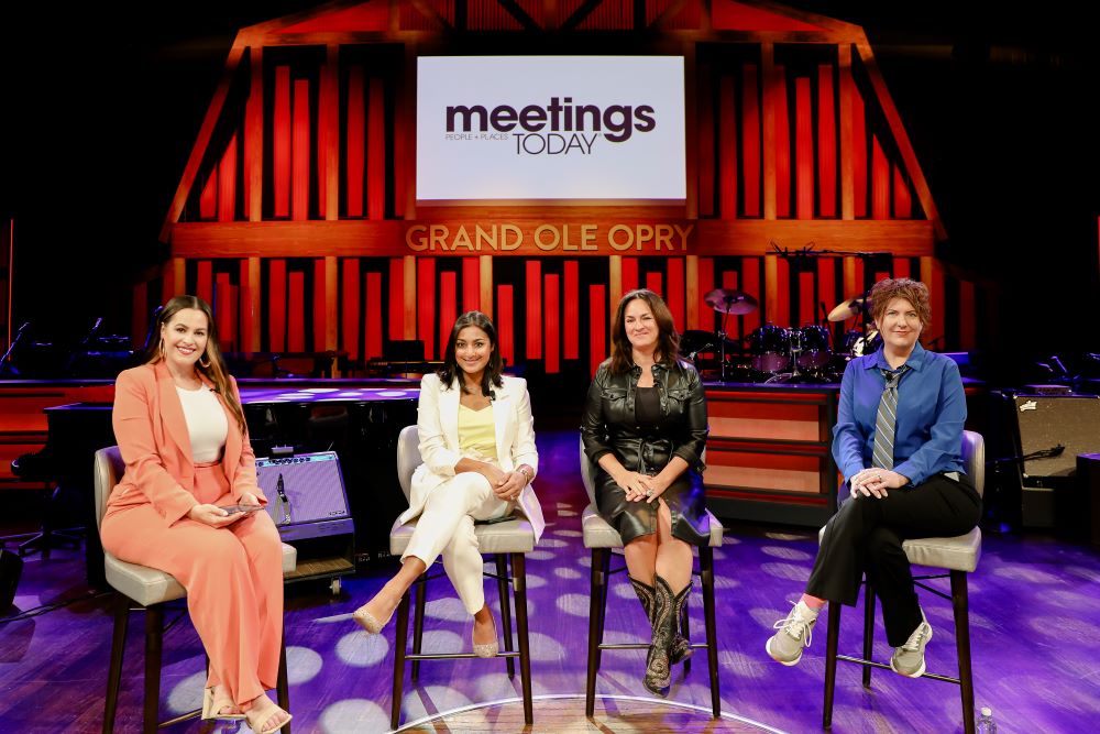 Photo of Dare to Interrupt hosts and panelists at the Grand Ole Opry.