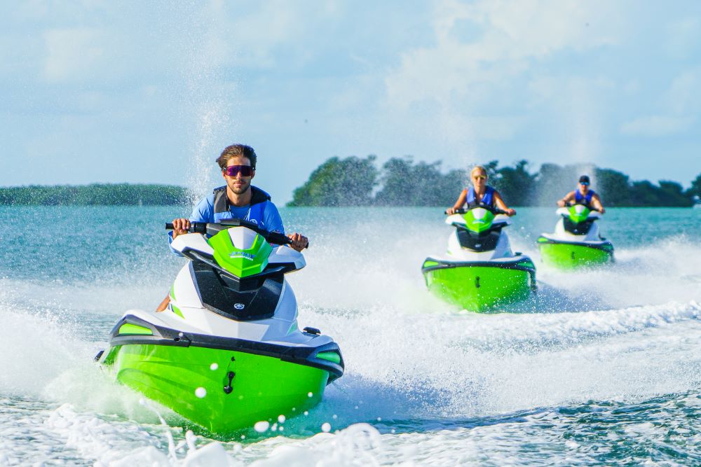 Eco jet ski tour around Alligator Reef, Florida Keys