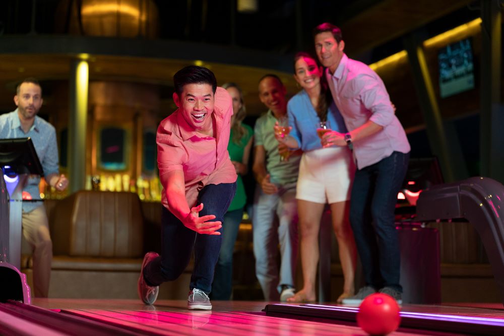 bowler bowling at 10k alley at JW Marriott Marco Island