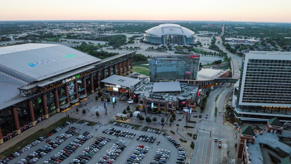 Texas Live! aerial in Arlington