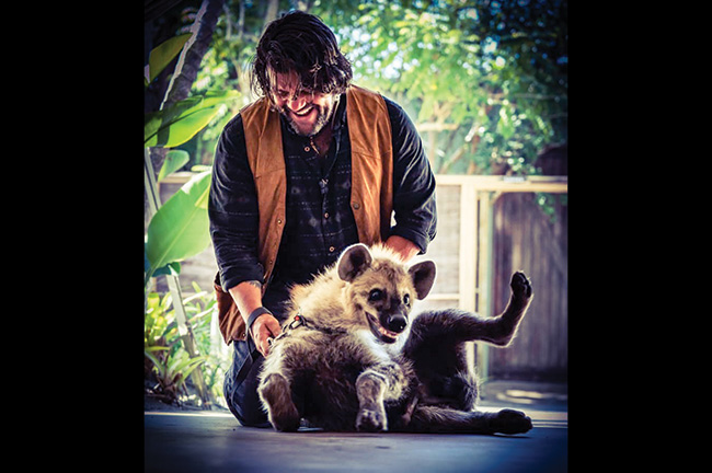 Donovan Smith and Hades the Hyena Donovan Smith and Hades the Hyena