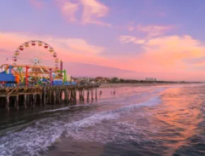 Santa Monica Pier at sunset