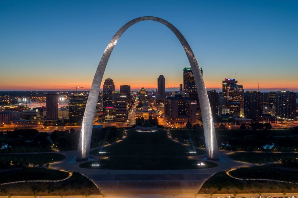 St. Louis and Gateway Arch